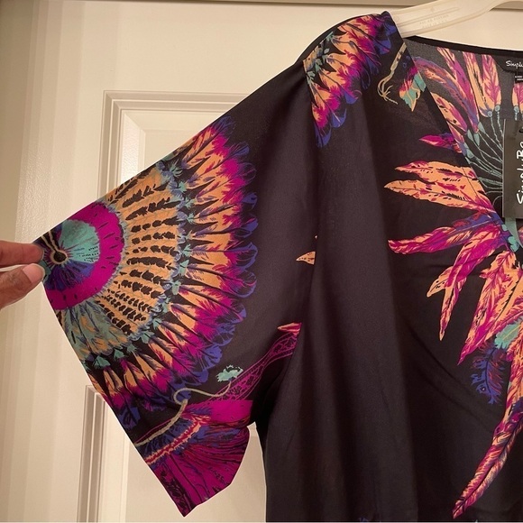 SIMPLY be black print maxi dress size 18 (G11) - Picture 4 of 6